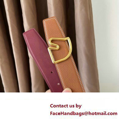 Hermes Tete de Cheval belt buckle  &  Reversible leather strap 38 mm 02 2023